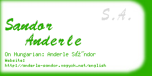 sandor anderle business card